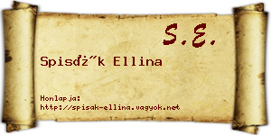 Spisák Ellina névjegykártya